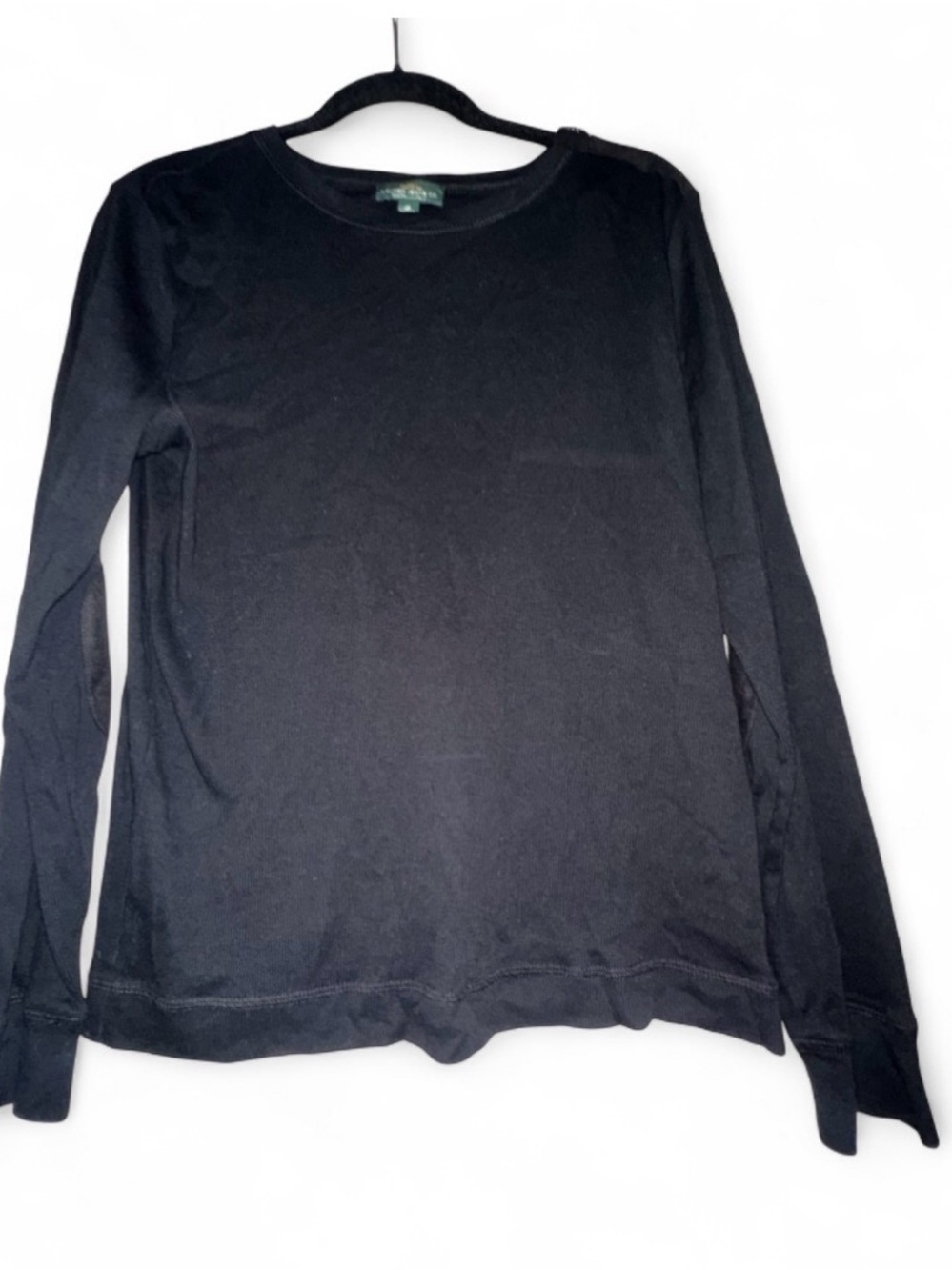 Lauren Ralph Lauren Black Long Sleeve Crewneck Top